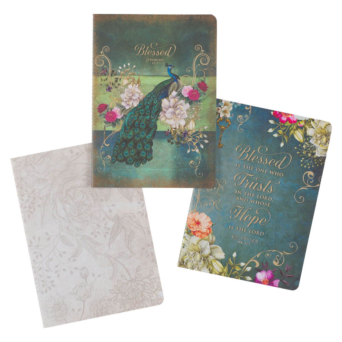 Blessed Notebook Set 3pc Blue/Green