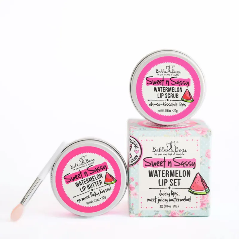 Sassy Watermelon Lip Set - Lip Scrub &amp; Lip Butter