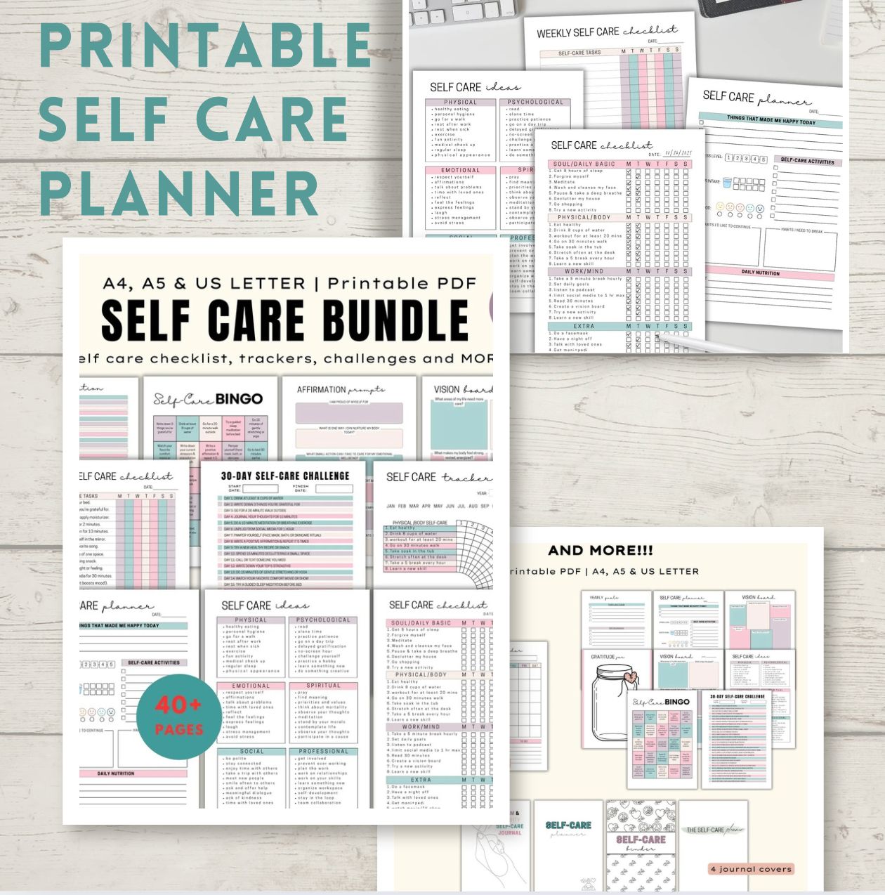 Self Care Tracker Bundle - Printable