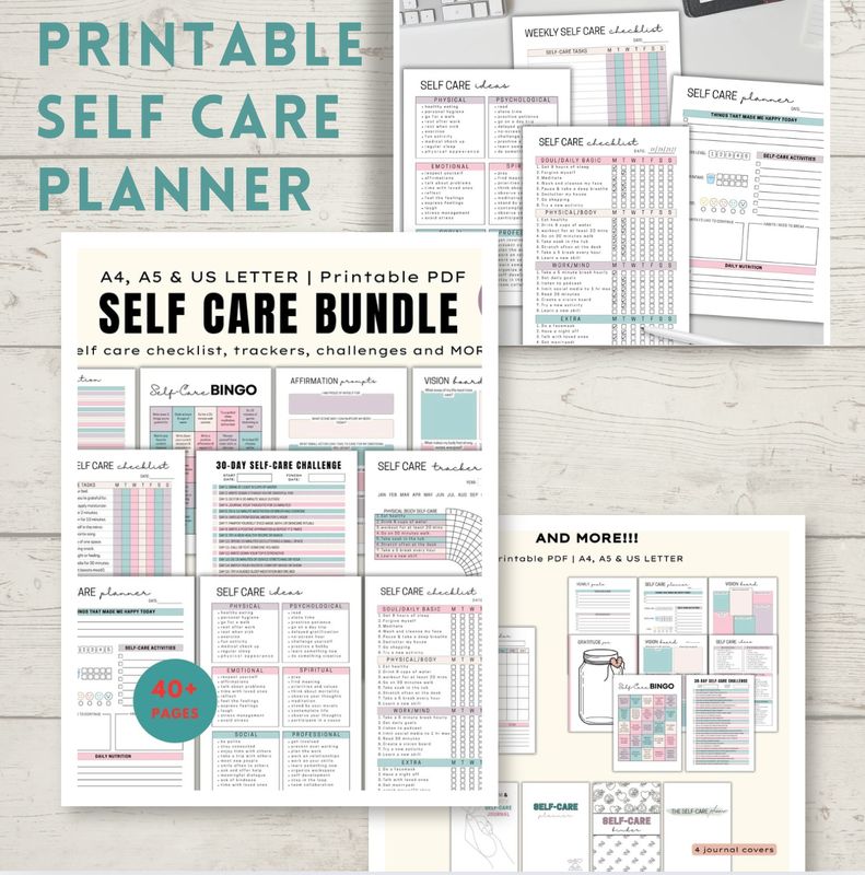Self Care Tracker Bundle - Printable