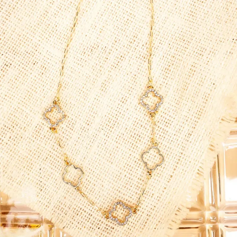 Maclennan Crystal Morocco Goldtone Necklace