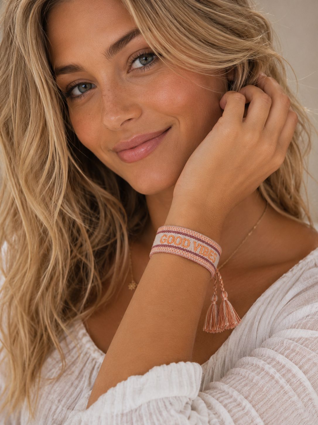 Good Vibes  Adjustable Bracelet
