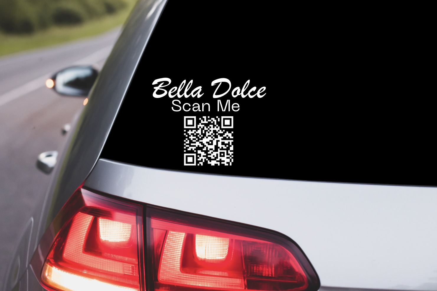 Custom Vinyl QR Code Decal With Business Name