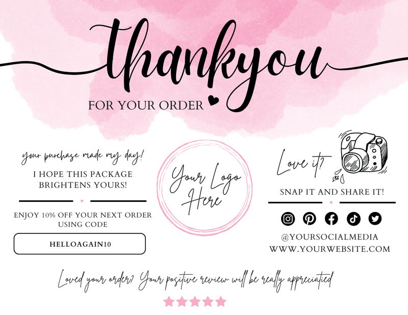 Custom Small Business Thank You Cards