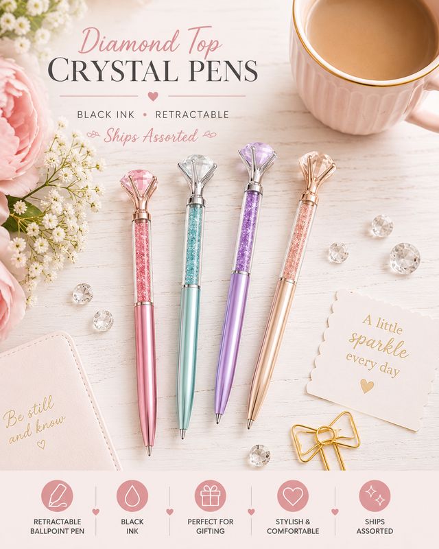 Diamond Top Ballpoint Pen