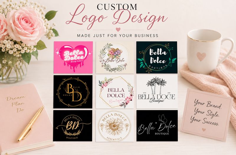 Custom Logo Design | Personalized Business Logo | Small Business Branding | Boutique &amp; Etsy Shop Logo | Digital Logo Design