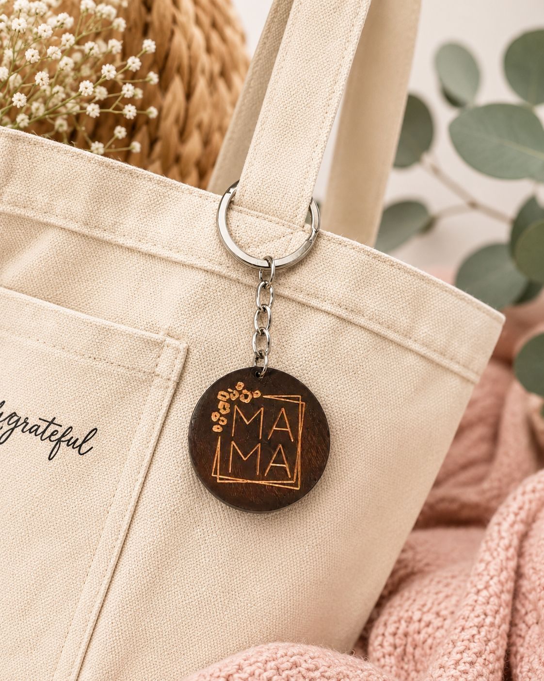 Mama Keepsake Tote &amp; Bag Charm