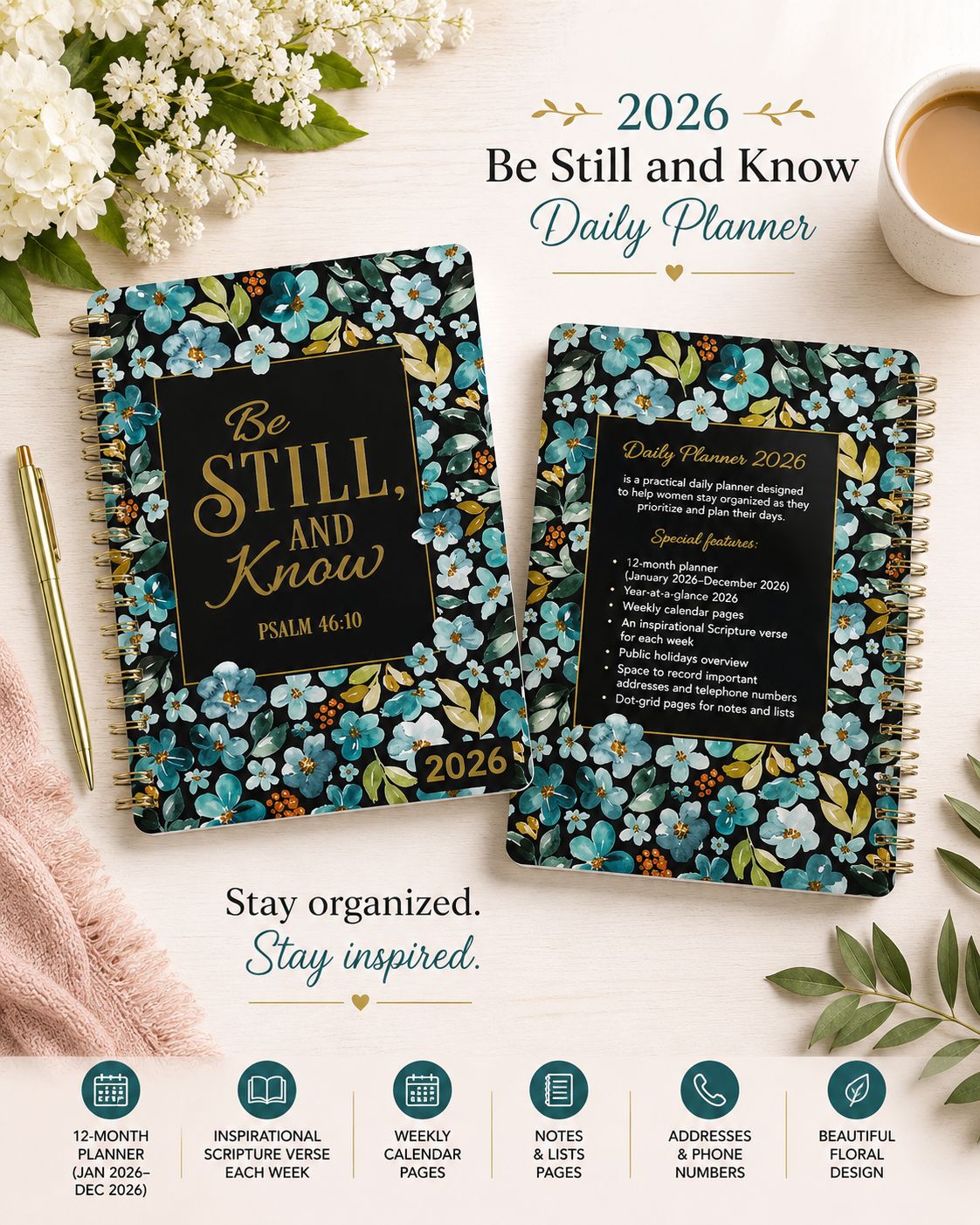2026 Be Still and Know Daily Planner