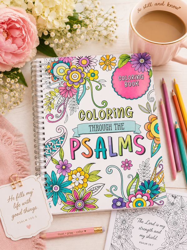 Coloring Through The Psalms - Adult Coloring Book