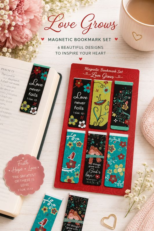 Magnetic Bookmark Set Love Grows
