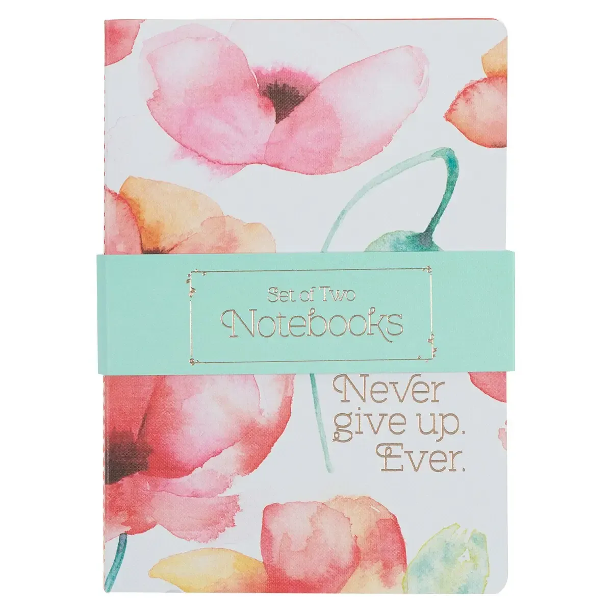 Notebook Set 2pc Coral Poppies