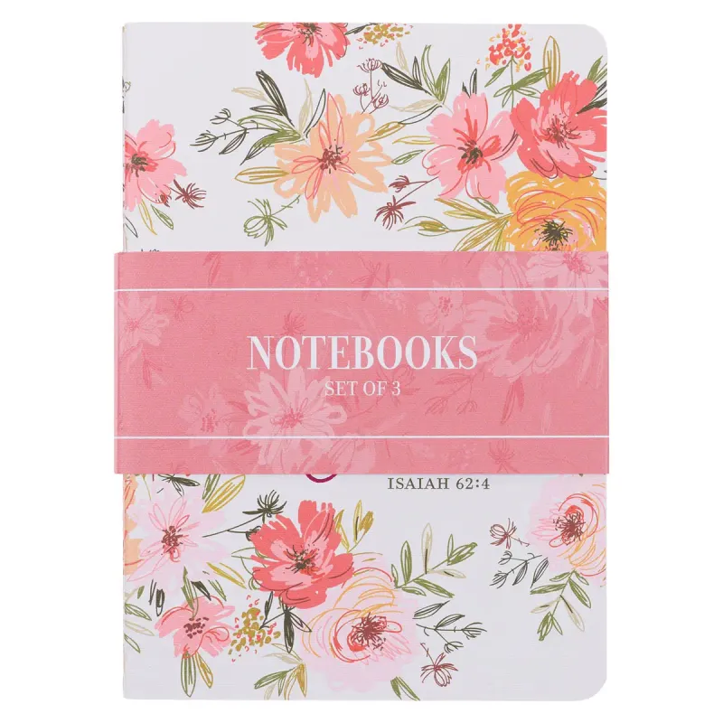 Notebook Set Of 3 Coral Poppies
