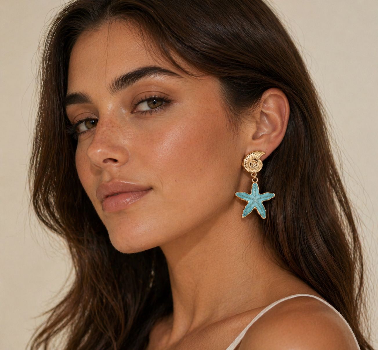 Seaside Glow Starfish Drop Earrings