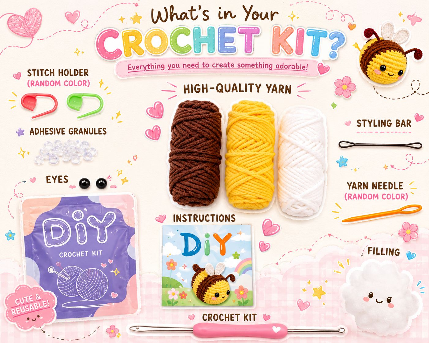 DIY Chubby Bee Crochet Kit