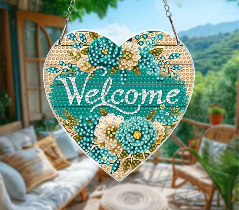 Diamond Painting Welcome Sign Hanging Kit