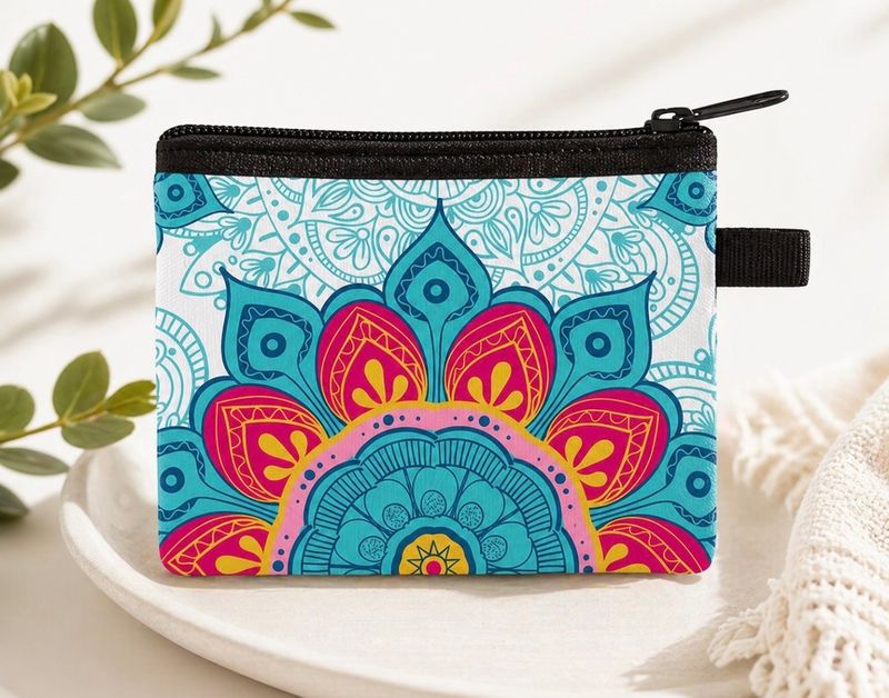 Boho Mandala Print Coin Purse