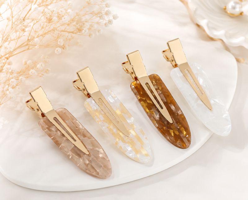 Golden Creaseless Acetate Hair Clips
