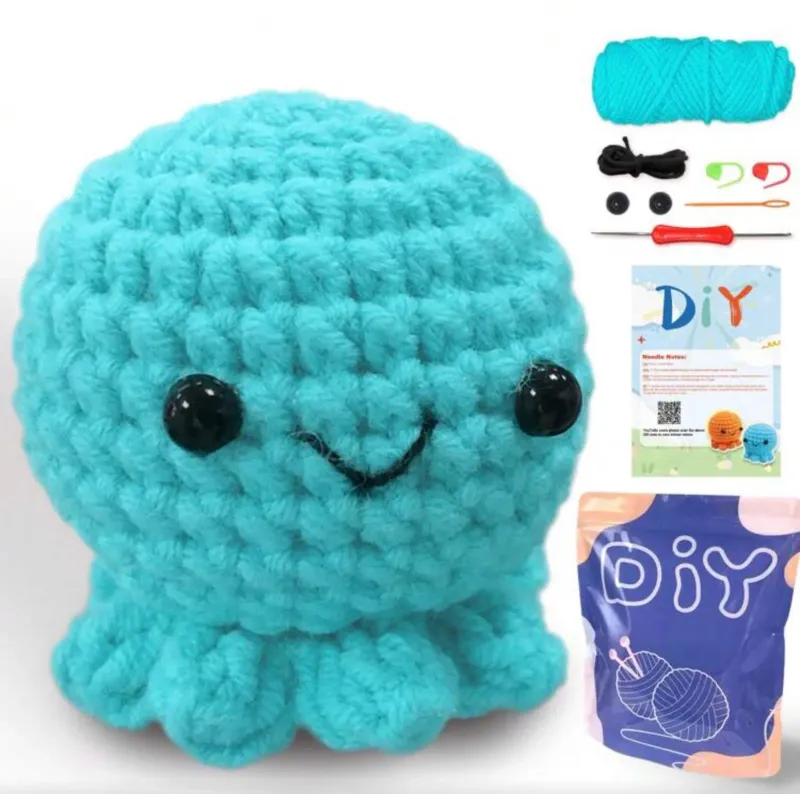 DIY Crochet Kit | Turquoise Octopus
