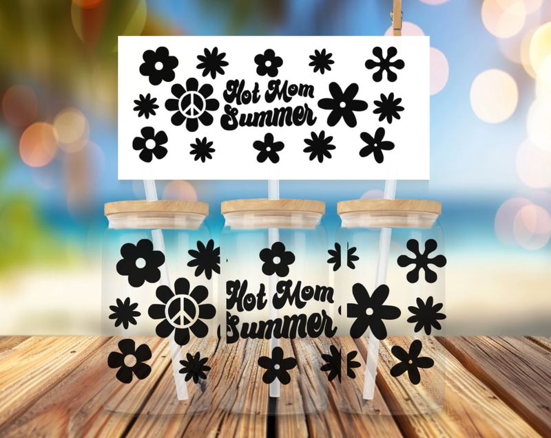Libbey Glass Can Vinyl Wrap - Hot Mom Summer