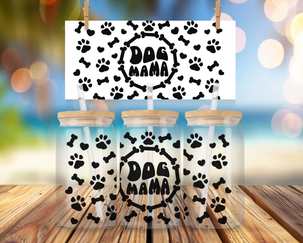 Libbey Glass Can Vinyl Wrap - Dog Mama