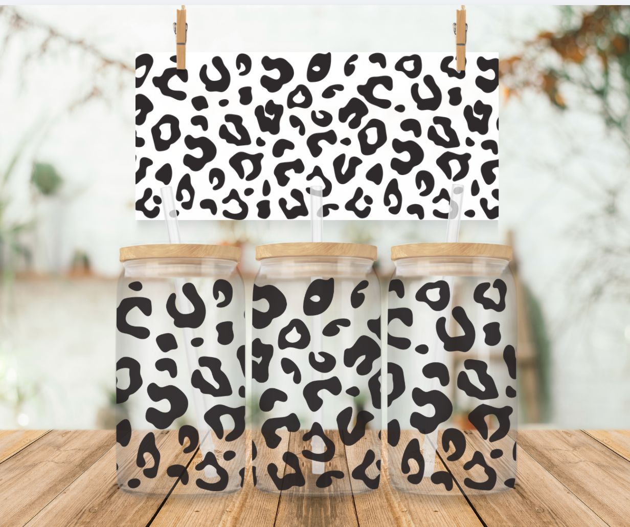 Libbey Glass Can Vinyl Wrap - Cheetah