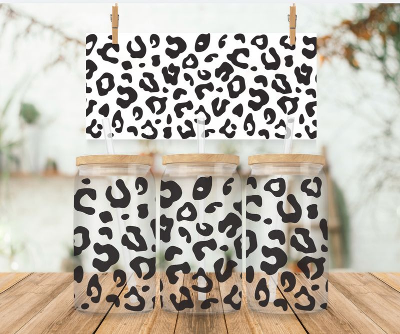 Libbey Glass Can Vinyl Wrap - Cheetah