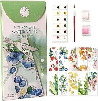 Watercolor 10 Piece Bookmark Kit - Leaves &amp; Fruit
