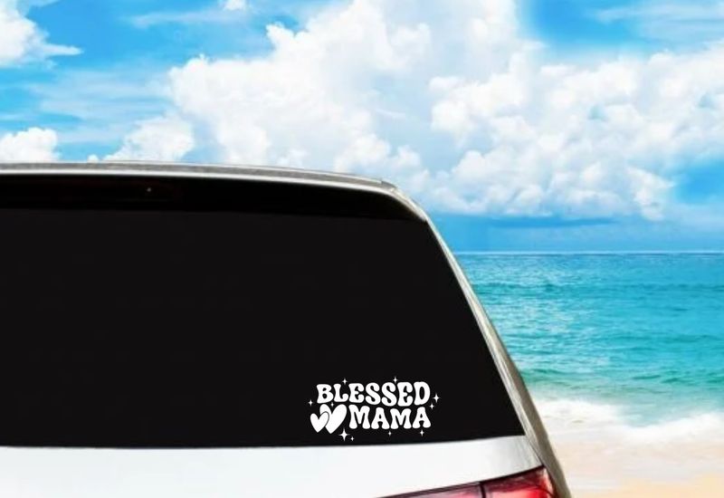 Blessed Mama Vinyl Decal