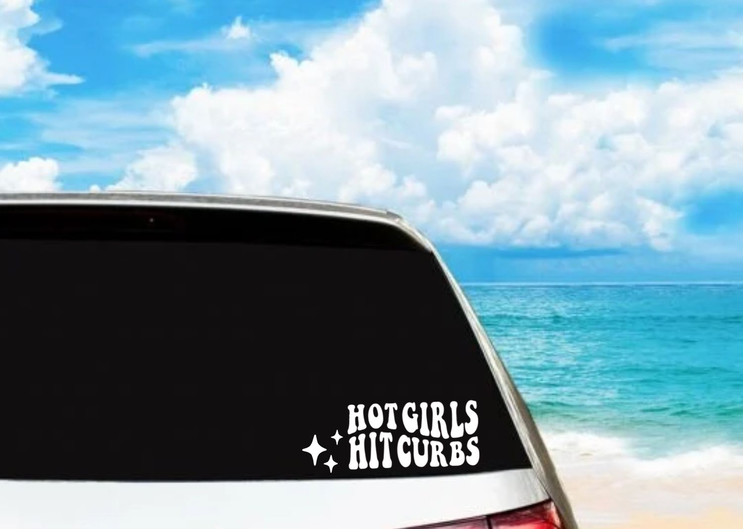 Hot Girls Hit Curbs  Vinyl Decal