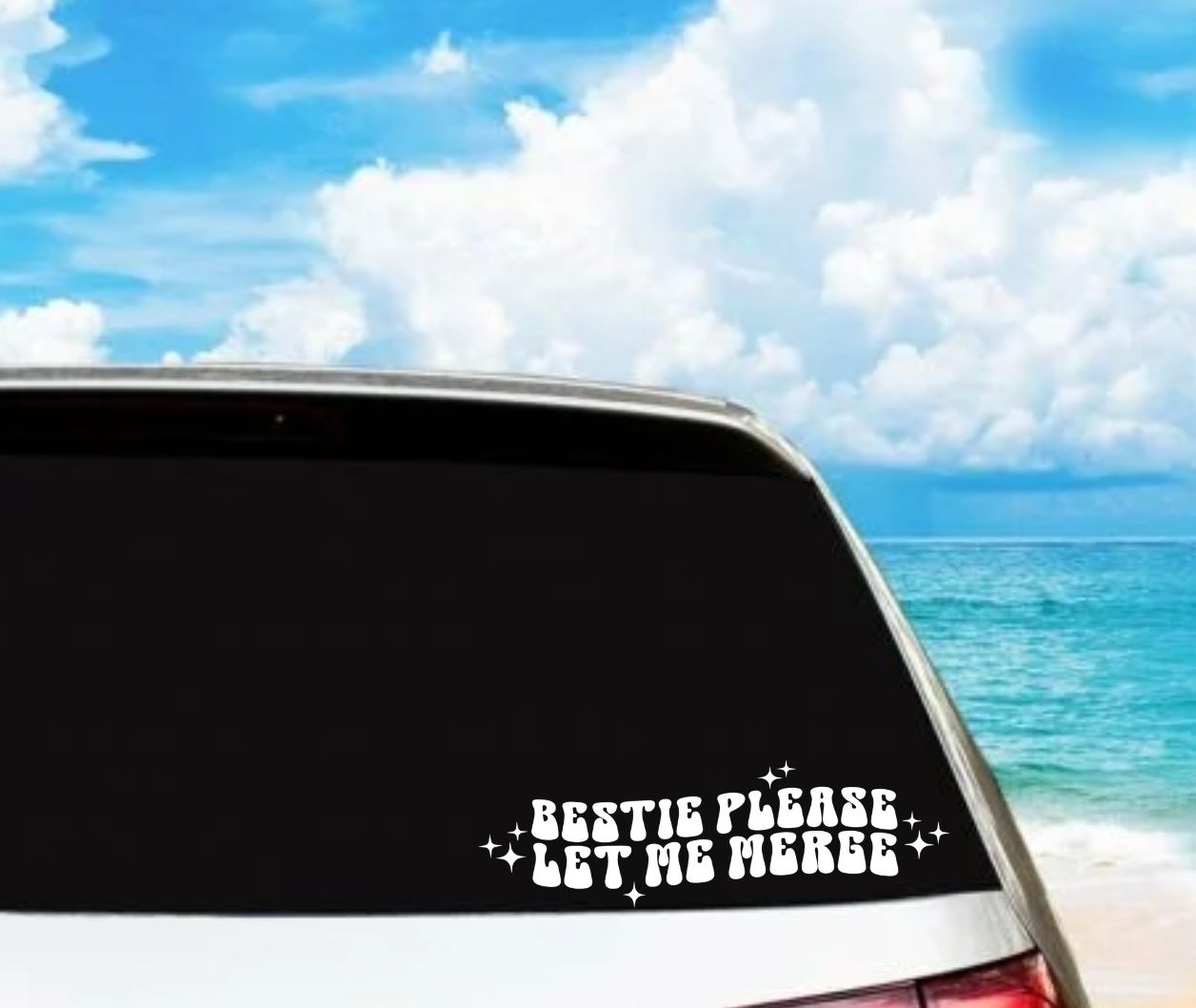 Bestie Let Me Merge Vinyl Decal