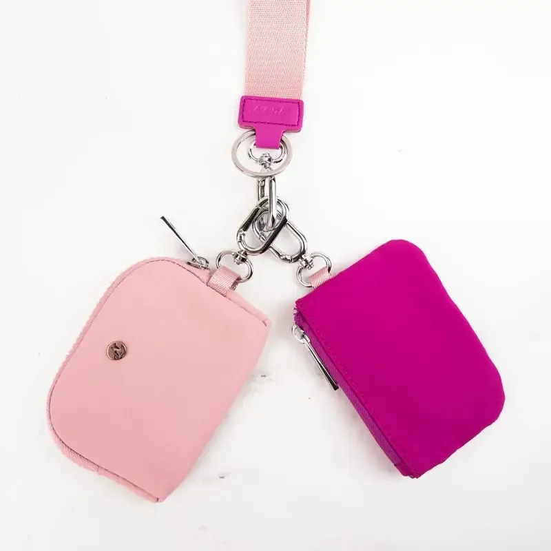 Hot Pink and Pink Dual Pouch Wristlet