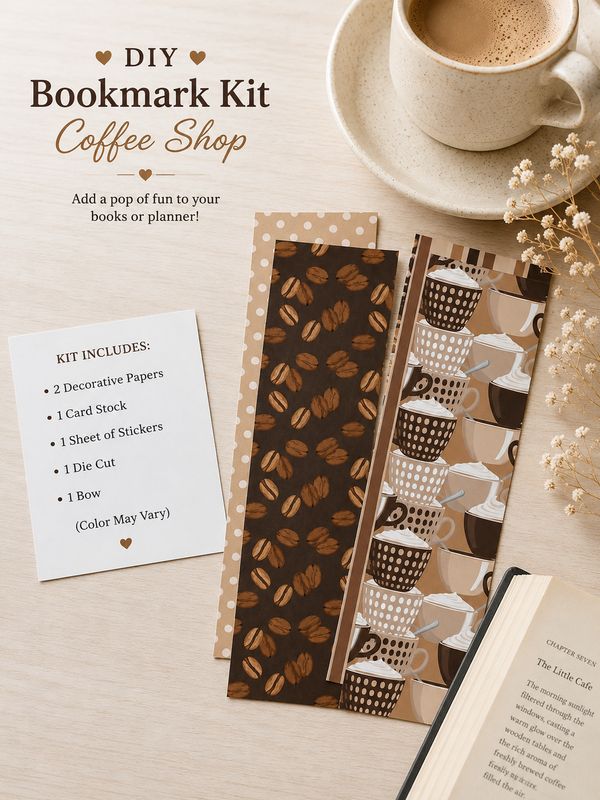 DIY Bookmark Kit - Coffee Shop