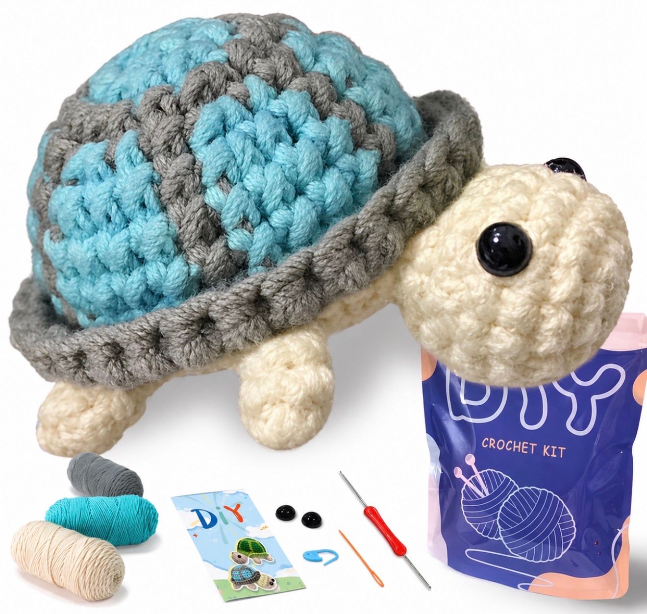 Toby The Turtle DIY Crochet Kit