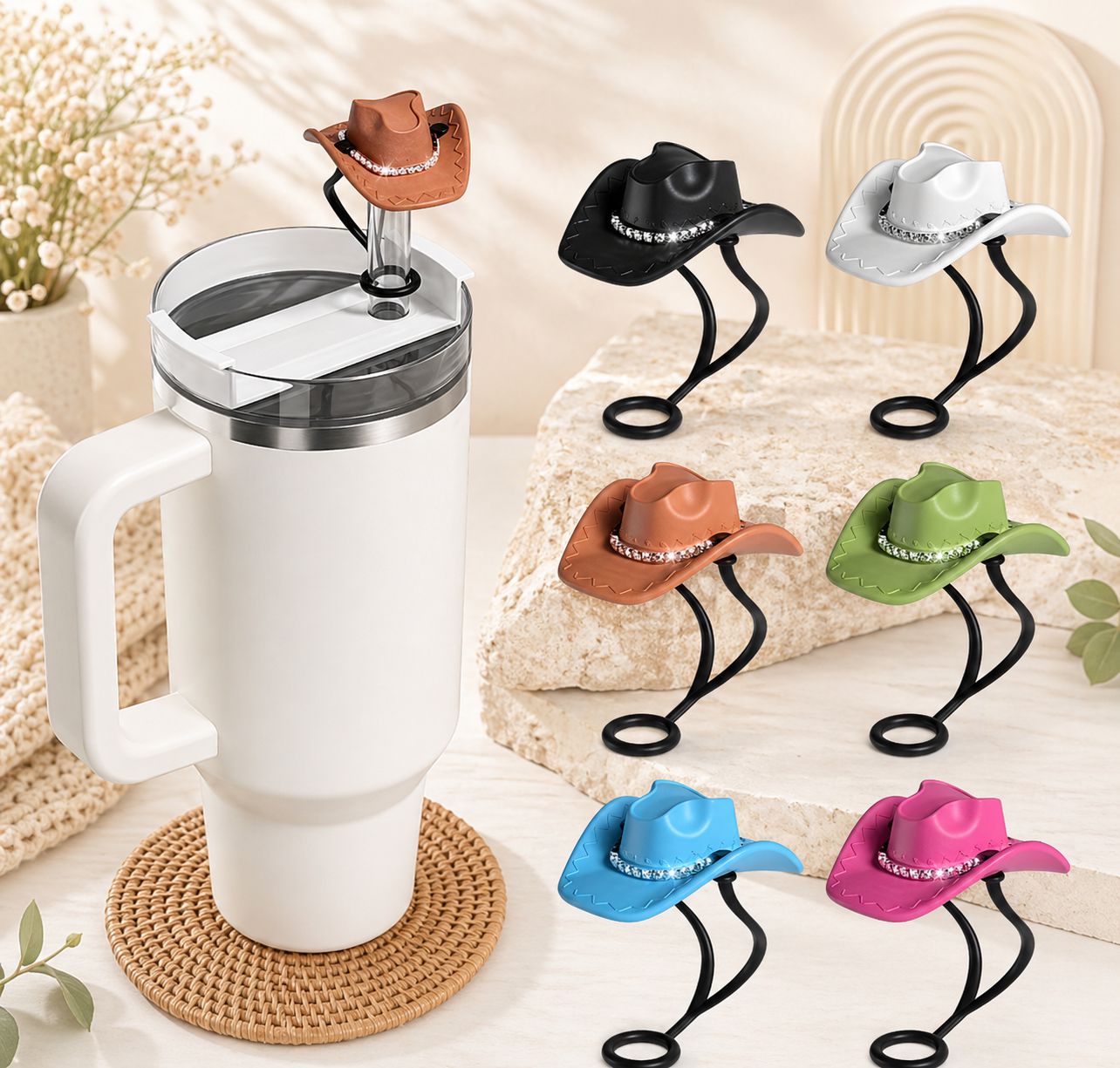 Cowgirl Hat Straw Topper