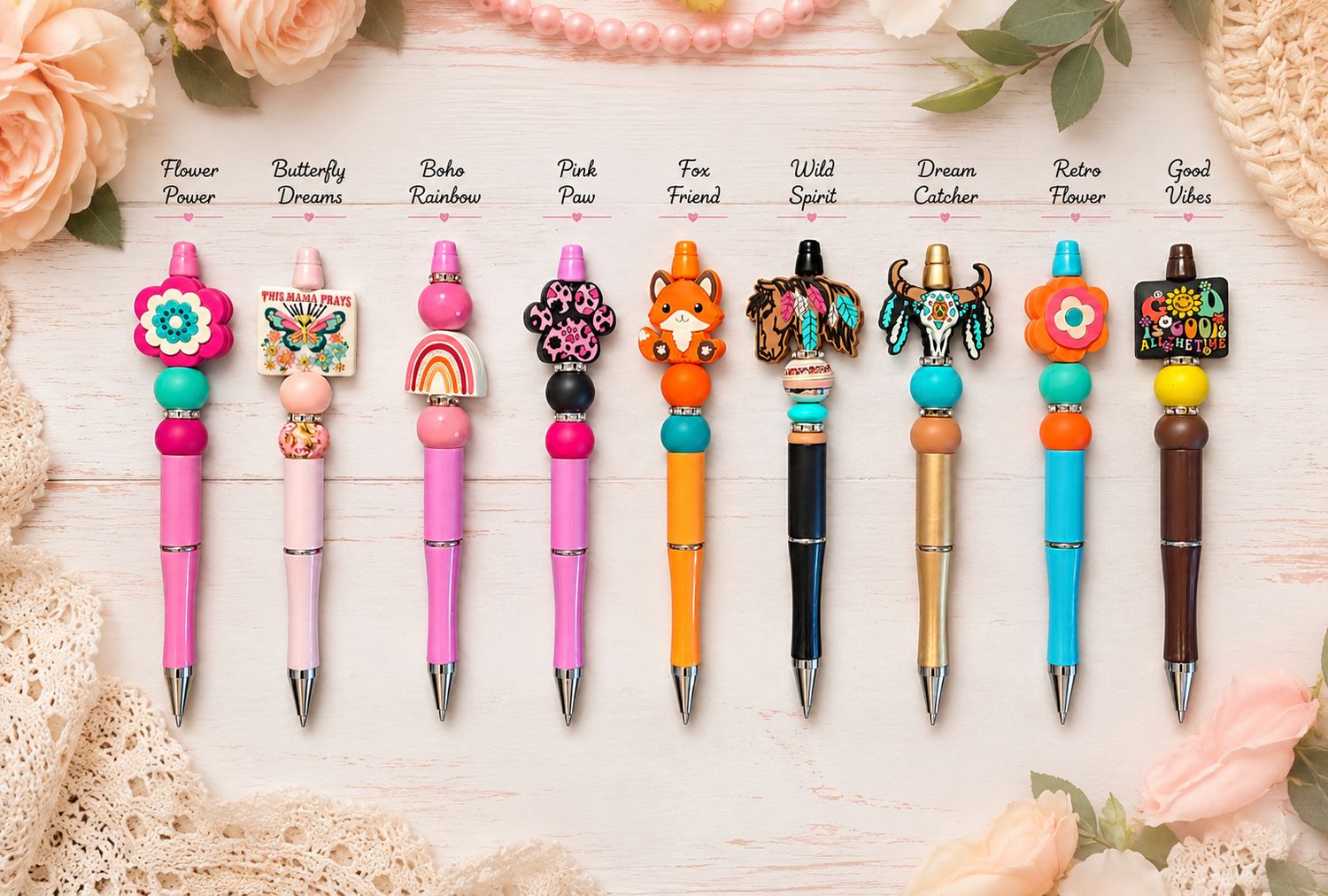 Charm Beaded Pens – Boutique Collection