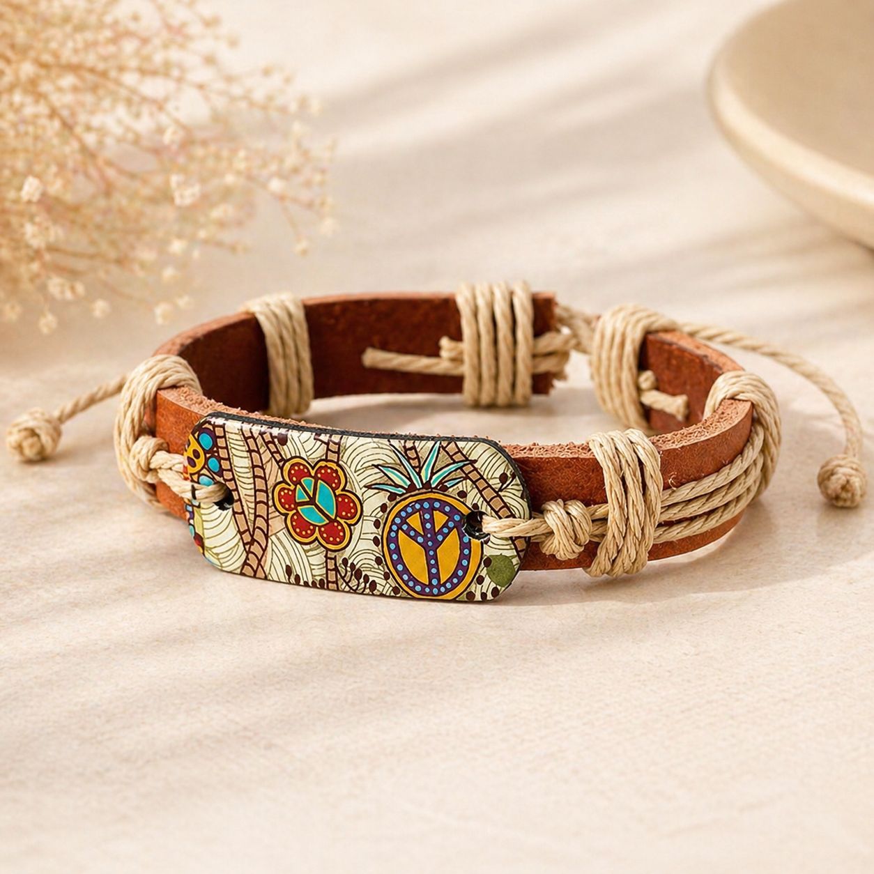 Boho Peace Charm Bracelet