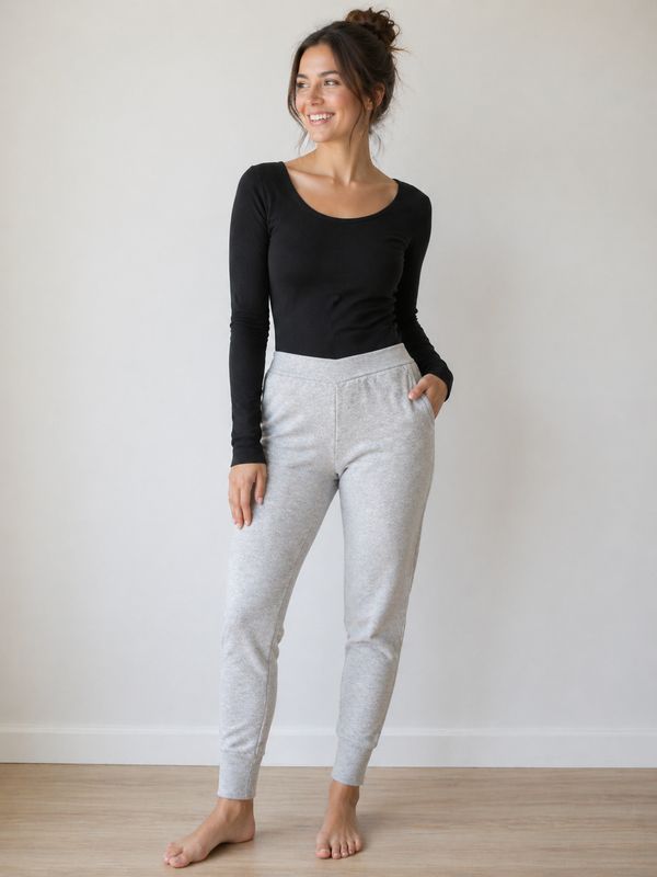 Solid Loungewear Jogger Pants