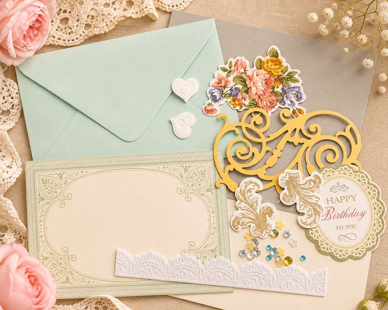 Heirloom Garden Birthday Card Kit