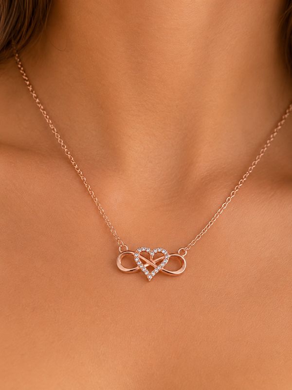 Forever Linked Infinity Heart Necklace