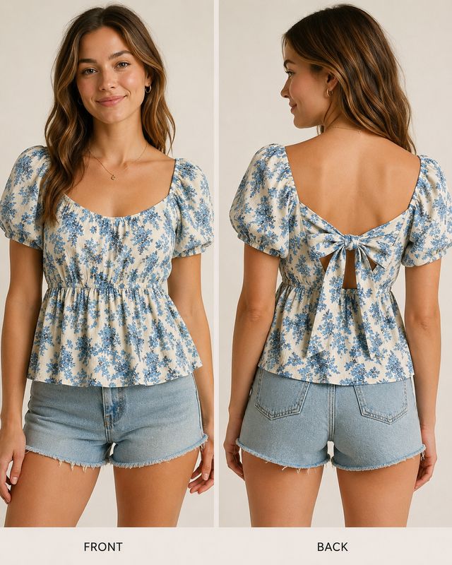 Bluebell Cottage Peplum Top