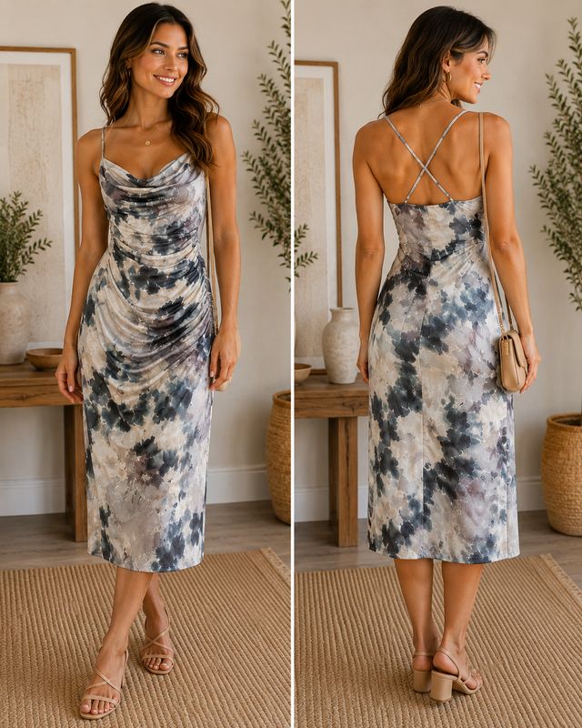 Stormy Skies Midi Dress