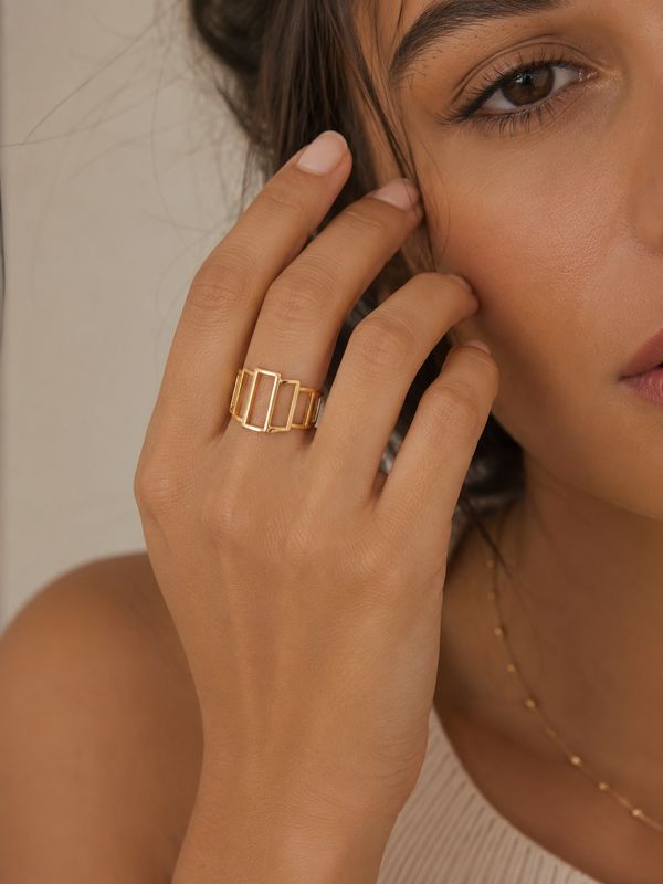 Golden Skyline Ring