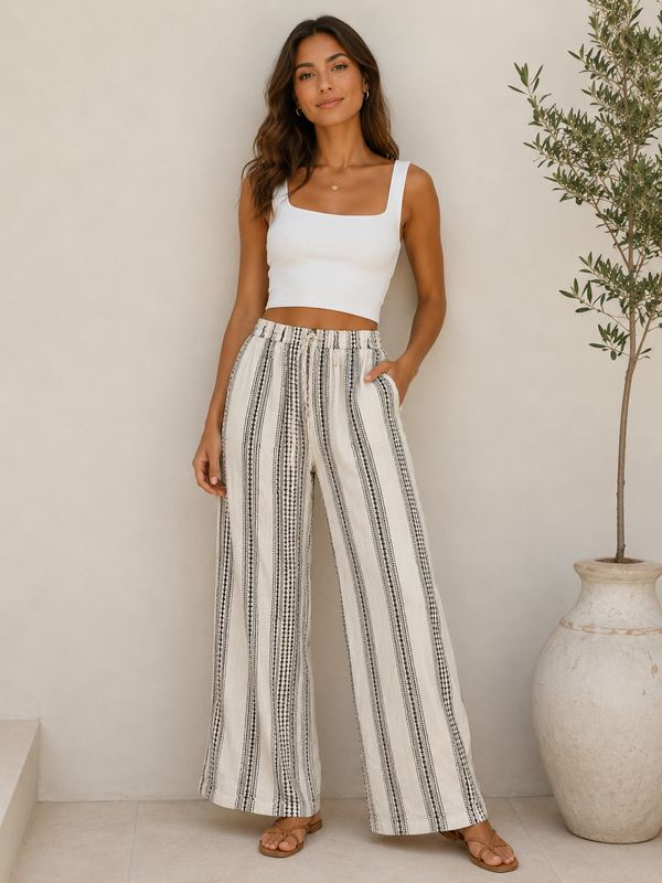Coastal Stroll Linen Pants