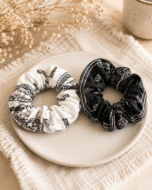 Boho Bandana Scrunchie Set
