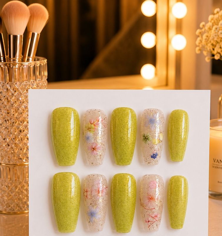 Meadow Glow Custom Press-On Nails