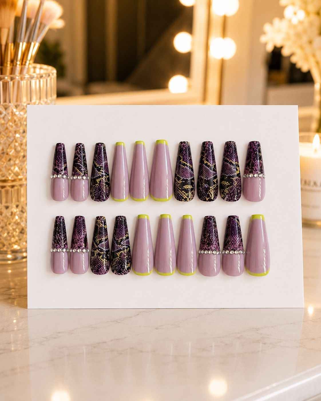 Enchanted Orchid Custom Press-On Nails