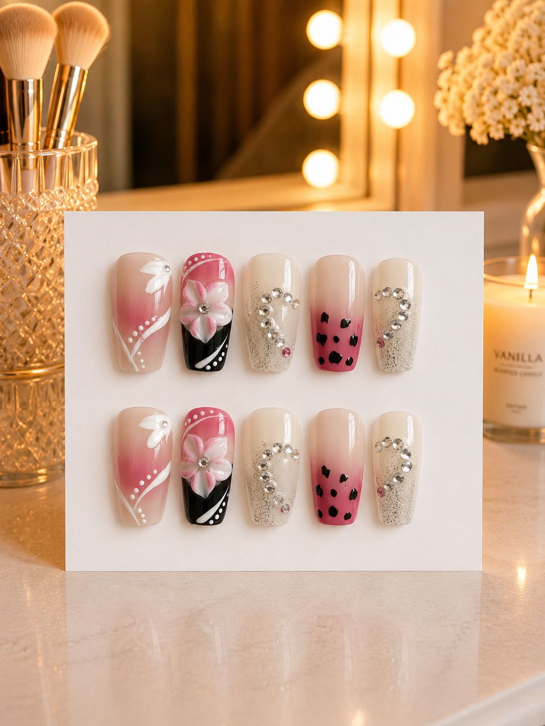 Sweetheart Slice Custom Press-On Nails