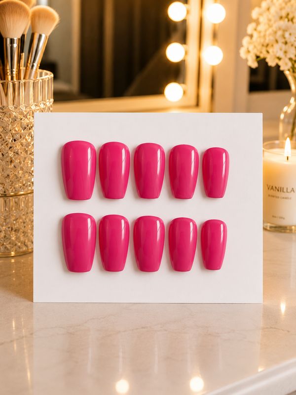 Barbie Pink Custom Press-On Nails