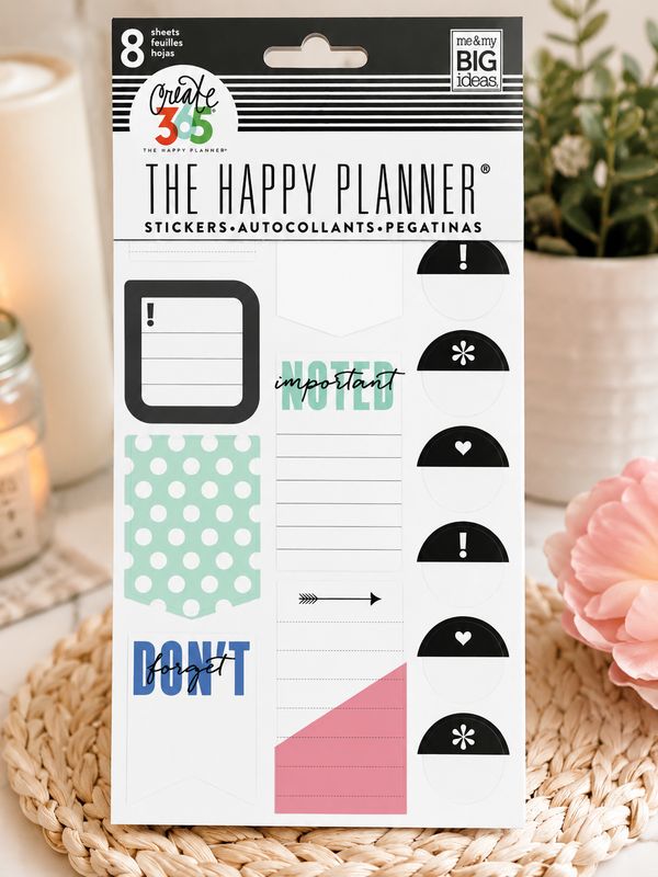 The Happy Planner Create 365 Functional Planner Stickers – 6 Sheet Sticker Pack