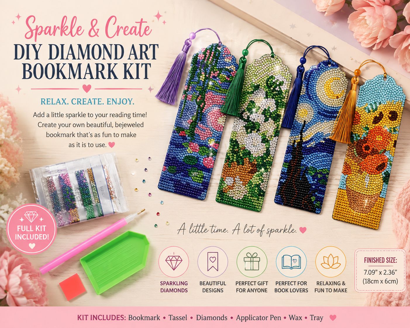 Sparkle &amp; Create DIY Diamond Art Bookmark Kit